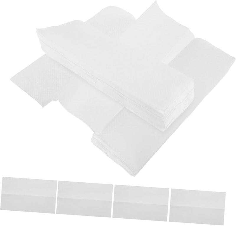 Beaupretty 200 قطعة مناديل ورقية بيضاء قابلة للتخلص منها ناعمة وماصة لحفلات الزفاف والمطبخ والحمام - Image 1